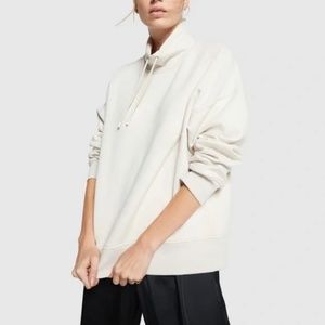 Vince Funnel Pullover Sweater Sandstone Beige